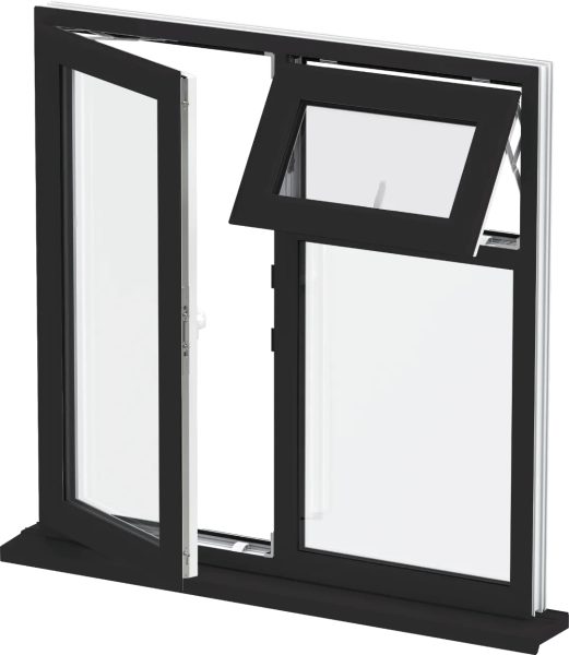 black woodgrain window chinnor